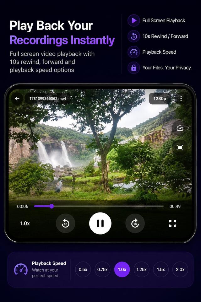 Video recorder ready screen